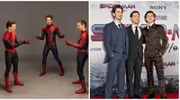 Kebersamaan tiga pemeran Spider Man ini selalu kocak. (Sumber: Twitter/digitalspy)