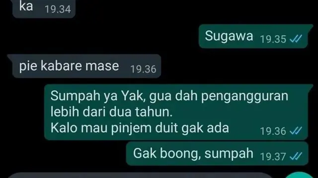 10 Chat Netizen saat Pinjam Uang ke Teman Ini Bikin Geleng Kepala