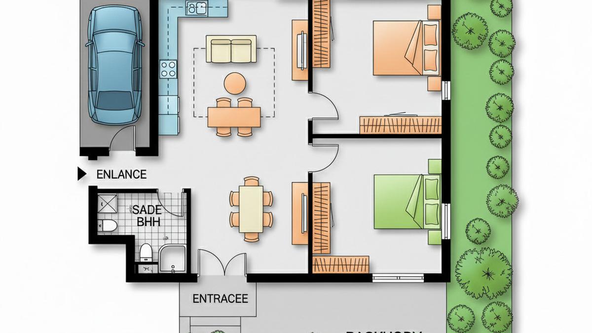 12 Ide Denah Rumah Ukuran 7x10 Kamar 2 Sederhana, Fungsional &amp; Nyaman