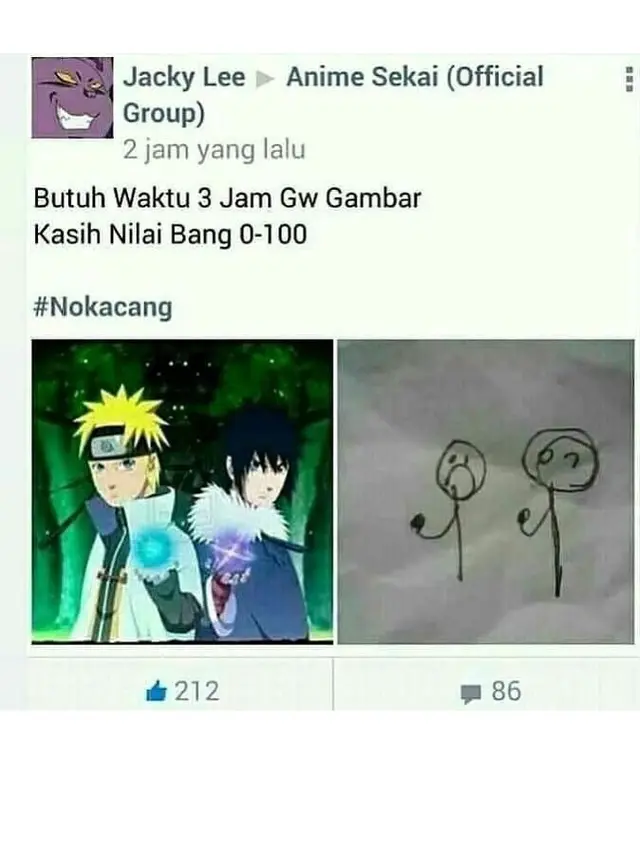 6 Status Facebook Lucu Bahas Naruto Ini Bikin Ketawa Geli
