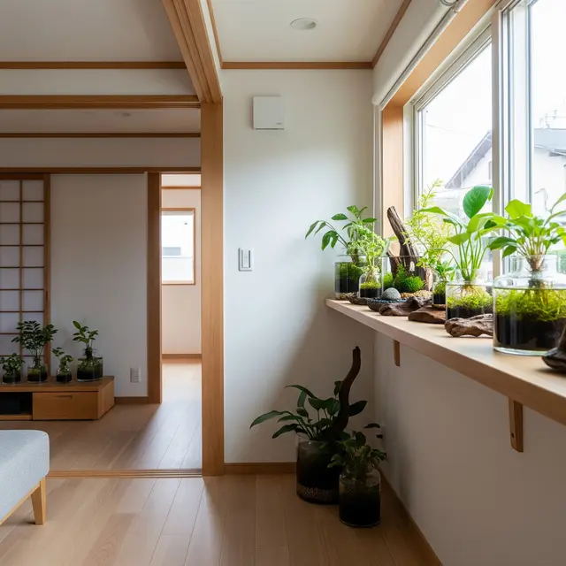 Model Rumah Kecil Tapi Luas dengan Tanaman Daun Air