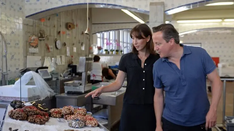 David Cameron dan sang istri, Samantha 