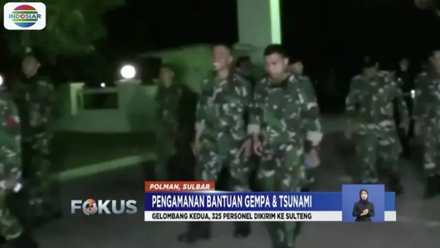 Komando Strategi Angkatan Darat kirim 1.325 pasukan untuk menghentikan aksi penjarahan di Palu, Sulawesi Tengah.