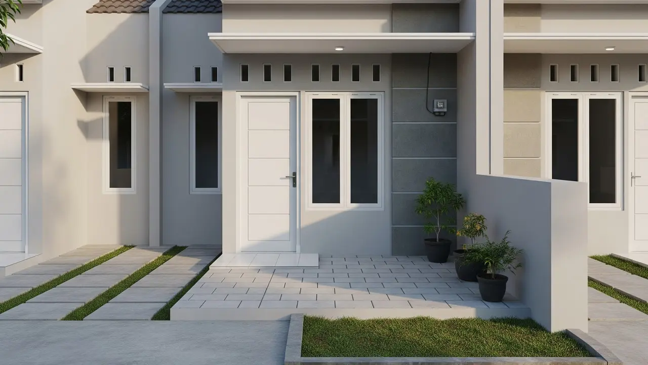 Teras Minimalis dengan Paving Block