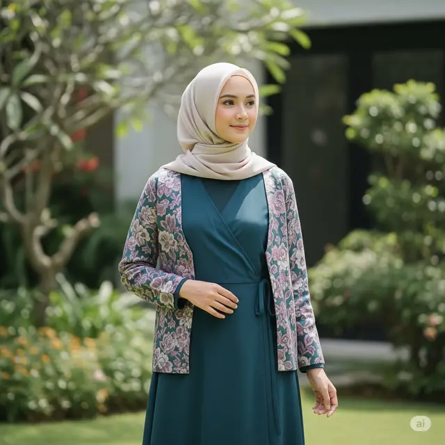 Model Baju Brokat Muslim. Foto: Gemini