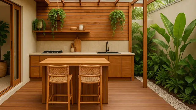 Model Dapur Semi Outdoor Belakang Rumah 2025/Ilustrasi AI