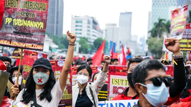 Aksi Mahasiswa dan Buruh Peringati Hari Sumpah Pemuda