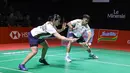 Pasangan Indonesia itu bisa unggul dengan skor 7-1 dan masuk ke interval dengan skor 11-2. Tampak daam foto, pebulu tangkis ganda campuran Indonesia, Jafar Hidayatullah/Felisha Pasaribu saat bertanding melawan Kristoffer Kolding/Mette Werge (Denmark) di babak 32 besar Indonesia Masters 2026 di Istora Gelora Bung Karno, Senayan, Jakarta, Rabu (21/1/2026) siang. (Bola.com/Abdul Aziz)