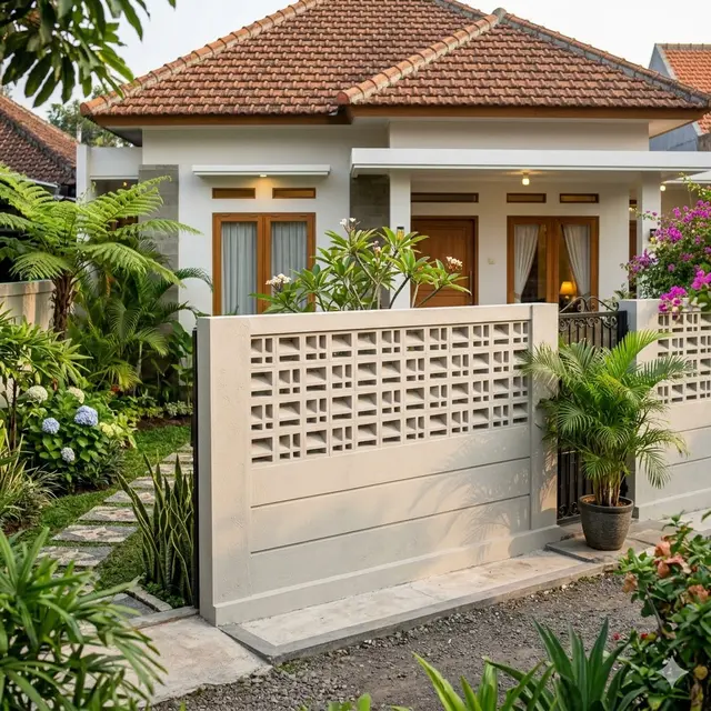 Pagar Rumah Cantik dari Hebel