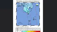 Gempa bumi pukul 07.55.10 WIB, Senin (8/6/2026) bermagnitudo 6 terjadi di Kepulauan Sangihe, Sulawesi Utara. (www.bmkg.go.id)
