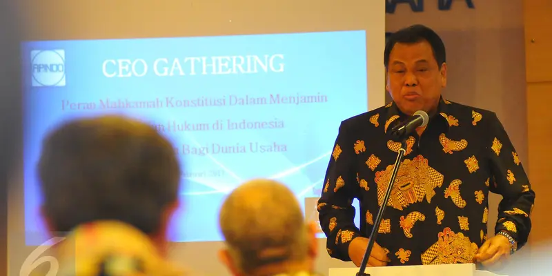 Ketua MK Jadi Pembicara dalam CEO Gathering APINDO-Jakarta-Angga Yuniar-20170227