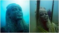 Temuan baru-baru ini mengungkapkan keberadaan dua kota penting Mesir Kuno yang sekarang berada di bawah permukaan air. (Sumber @CultureTrip dan @mlwrose via Twitter)
