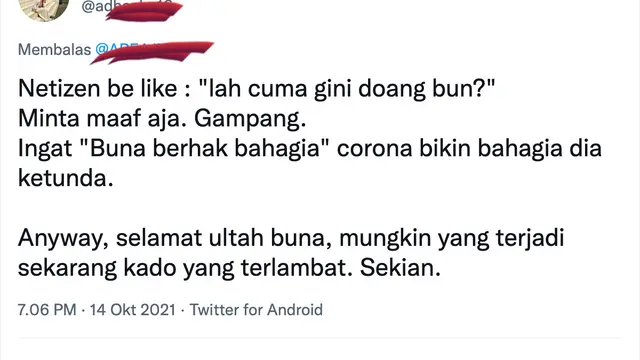 Unggahan soal Rachel Vennya.
