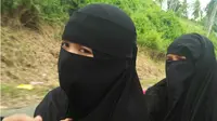 Pengakuan Siswi SMPN 2 Tibawa, Ditegur Pihak Sekolah Karena Memakai Cadar. (Liputan6.com/Arfandi Ibrahim)