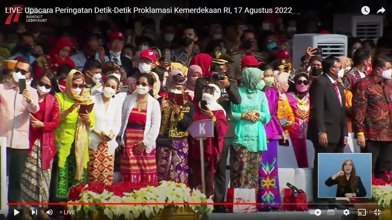 Upacara HUT ke-77 RI di Istana Merdeka
