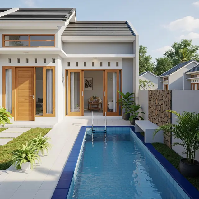 6 Model Rumah Tipe 36 dengan Kolam Renang Mini, Hunian Modern dan Fungsional