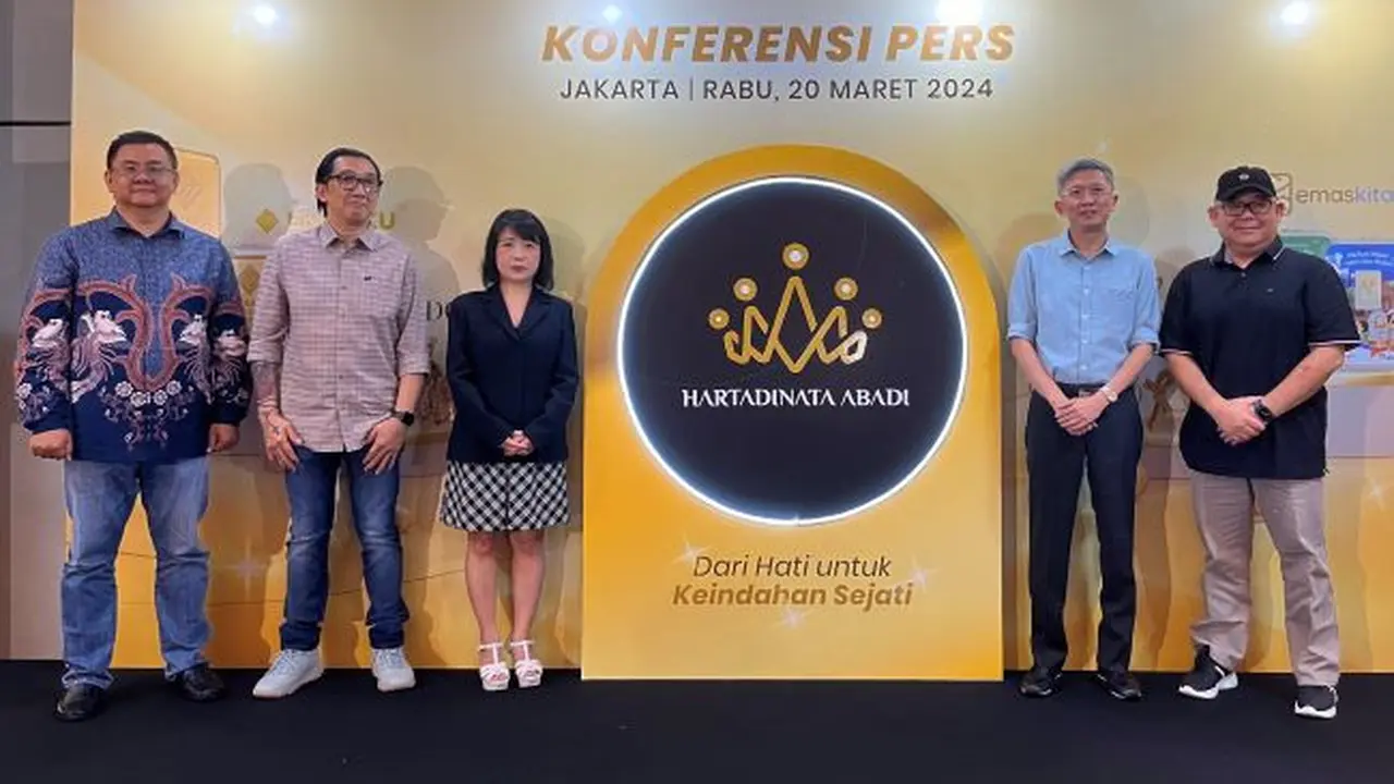 Konferensi Pers Peluncuran Logo Baru Hartadinata Abadi, Rabu (20/3/2024). (Foto: Liputan6.com/Pipit IR)