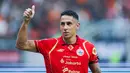 Pemain Persija Jakarta, Bruno Tubarao, merayakan gol ke gawang Bali United dalam lanjutan BRI Super League 2025/2026 di Jakarta International Stadium (JIS), Minggu (14/9/2025) malam WIB. (Bola.com/M Iqbal Ichsan)