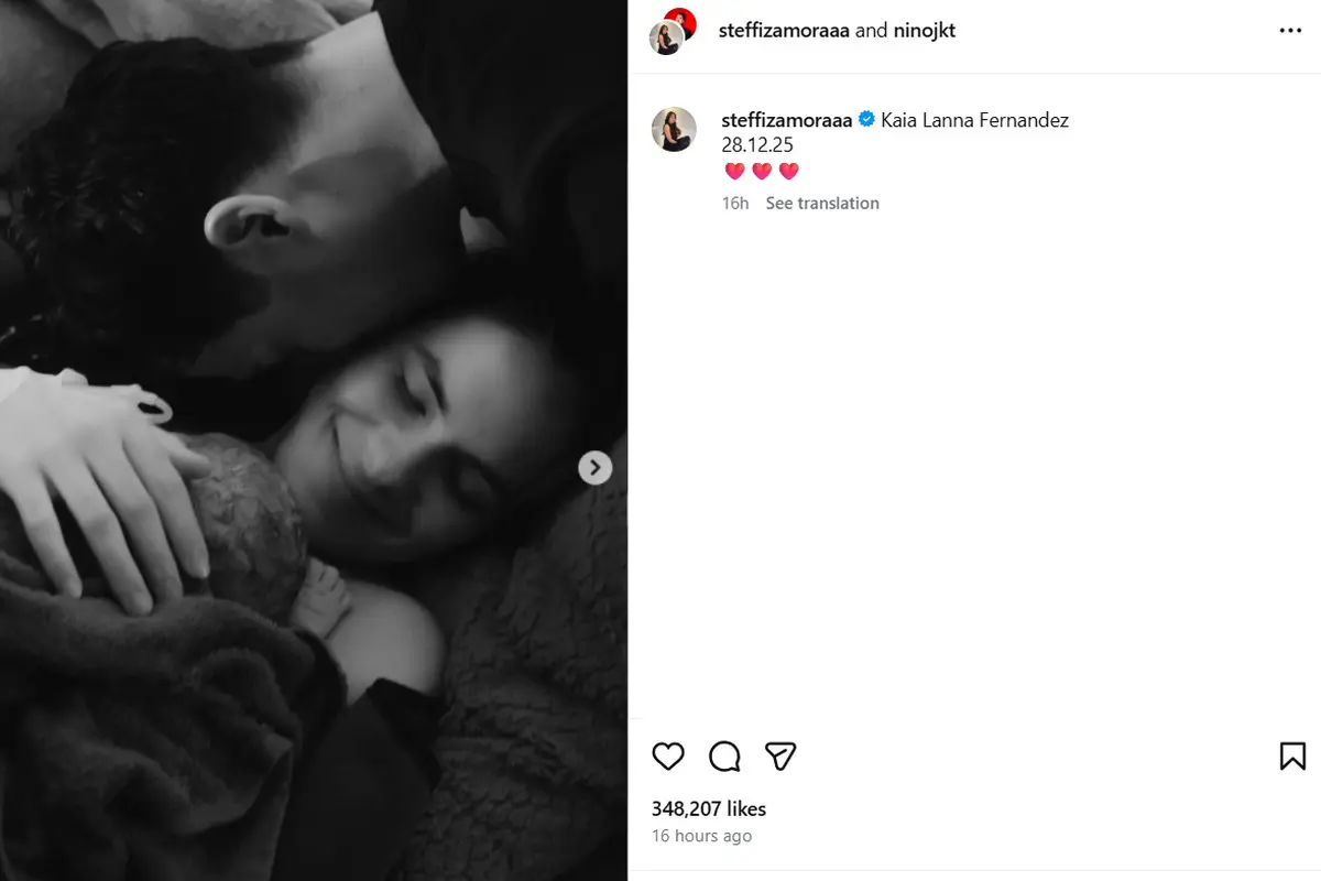 Nino Fernandez dan Steffi Zamora sambut kelahiran anak pertama. (Instagram/ steffizamoraaa)