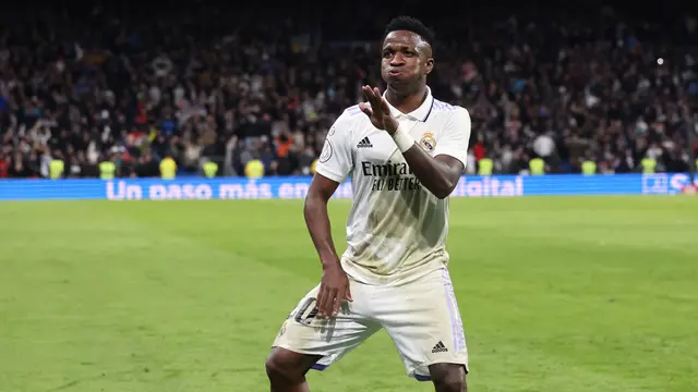Foto: Gol dan Tarian Vinicius Junior Jawab Serangan Rasial Pendukung Atletico Madrid