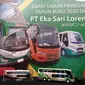 Miniatur armada dari PT Eka Sari Lorena Transport Tbk (Dok: Istimewa)