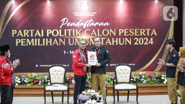 Ketua KPU Terima Pendaftaran PSI Sebagai Partai Politik Calon Peserta Pemilu 2024