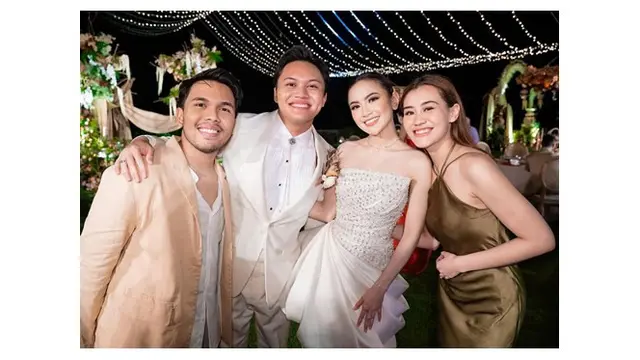 8 Potret Penampilan Aaliyah Massaid di Resepsi Kedua Rizky Febian dan Mahalini