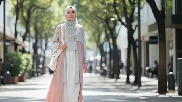 Model Gamis Outer 2 in 1 Terbaru