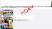 Cek Fakta: Hoaks Link Pendaftaran KPM Bansos Beras 2026
