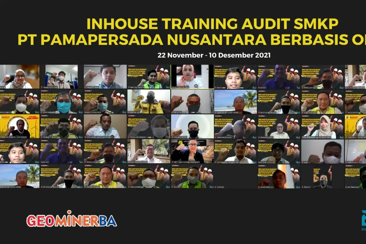 Kerja Sama PPSDM Geominerba dan PT Pamapersada Nusantara Gelar Diklat Audit SMKP