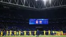 <p>Total, Barcelona sudah 27 kali juara La Liga Spanyol atau terpaut 8 trofi dari Real Madrid. (AP Photo/Joan Monfort)</p>