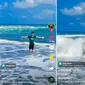 Viral video pria pakai baju hijau di pantai selatan Jawa. (Dok. TikTok/@naser.thok123)