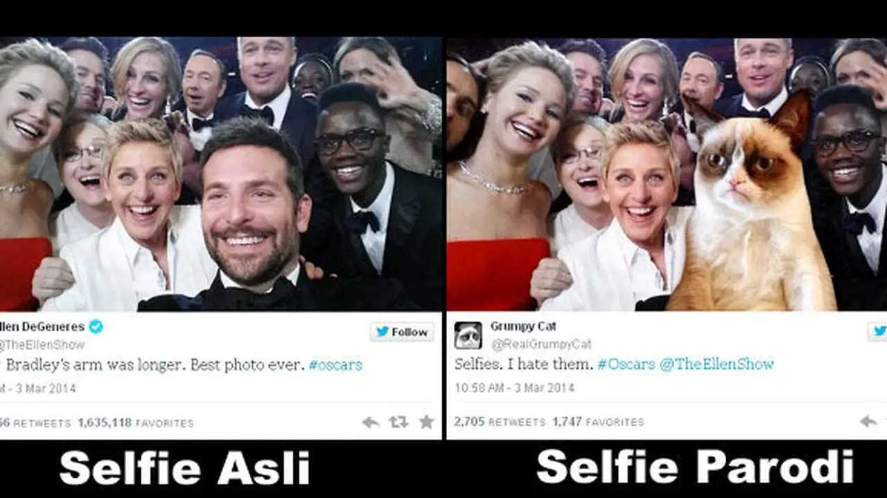 Foto: copyright @TheEllenShow & @RealGrumpyCat