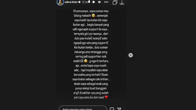 Cakra Khan Terharu Dapat Begitu Banyak Support Sejak Ikut America's Got Talent: Dulu Cuman Keluarga Sama Tetangga yang Jadi Suporter