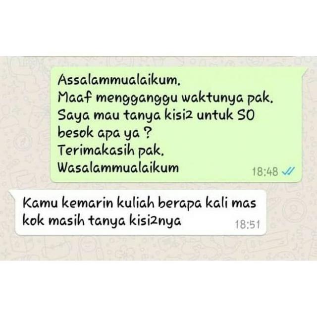 6 Chat Dosen Iseng saat Dihubungi Mahasiswa Malam Hari Ini Bikin Ngakak