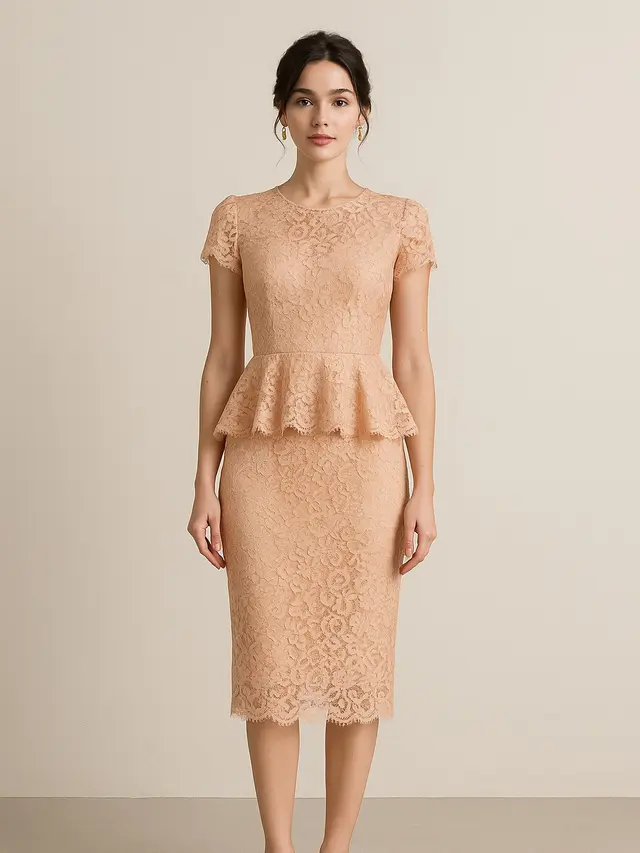 Dress Brokat Modern yang Anggun untuk Pesta
