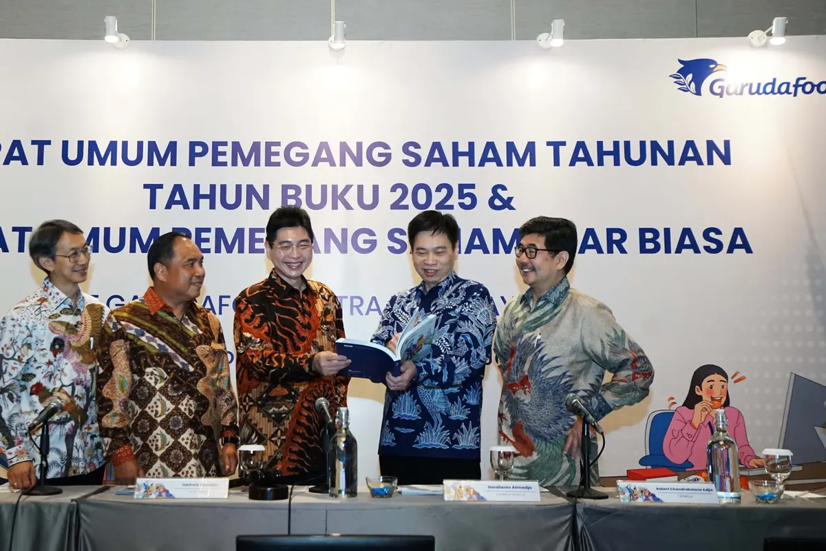 Rapat Umum Pemegang Saham Tahunan (RUPST) dan Rapat Umum Pemegang Saham Luar Biasa (RUPSLB) PT Garudafood Putra Putri Jaya Tbk (GOOD) di Arosa Hotel Jakarta, Kamis (23/4/2026). (Dok Garudafood)