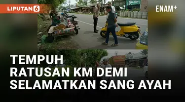 Demi Ayahnya yang Sakit, Bocah Ini Kayuh Ratusan Kilometer dengan Becak