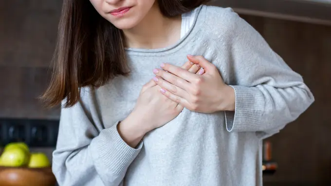 Ilustrasi nyeri di bagian dada