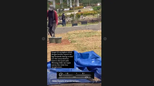 Amanda Manopo Geram Diliput Saat Sedang Ziarah ke Makam Ibunda