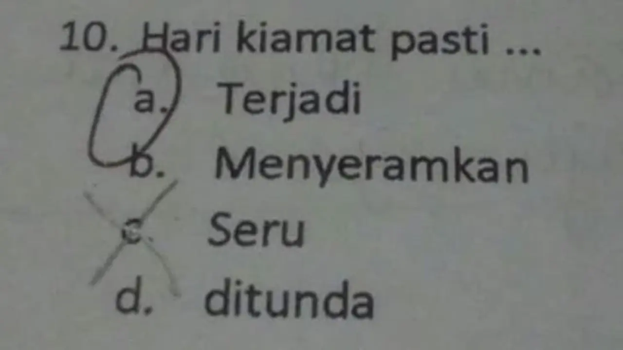 10 Soal dan Jawaban Aneh Menurut Netizen Ini Bikin Tepuk Jidat