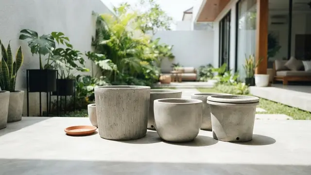 Tips Agar Pot Semen dari Ember Bekas Tidak Mudah Retak (AI Generated)