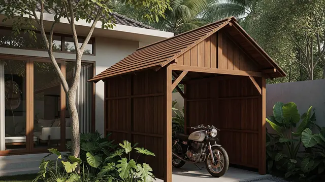 Ide Garasi Motor Sederhana di Samping Rumah