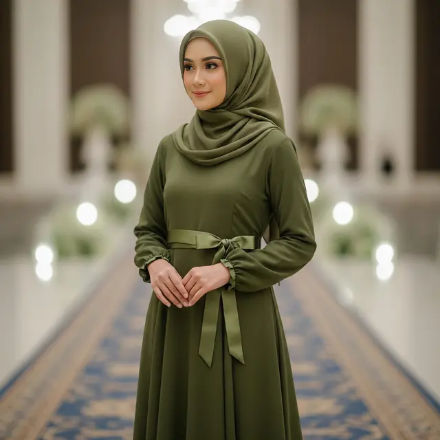 9 Model Gamis Polos Tapi Elegan untuk Kondangan, Tampil Anggun