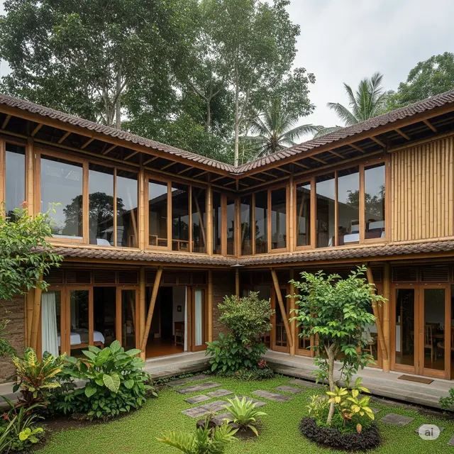Desain Rumah Minimalis dengan Konsep Courtyard