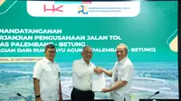 Lanjutkan Proyek Kapal Betung, Hutama Karya Teken PPJT Tol Palembang-Betung