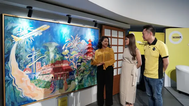 Lukisan Rachel Ajeng setelah jalan-jalan bersama Scoot ke Jepang, credit: Anisha Saktian Putri