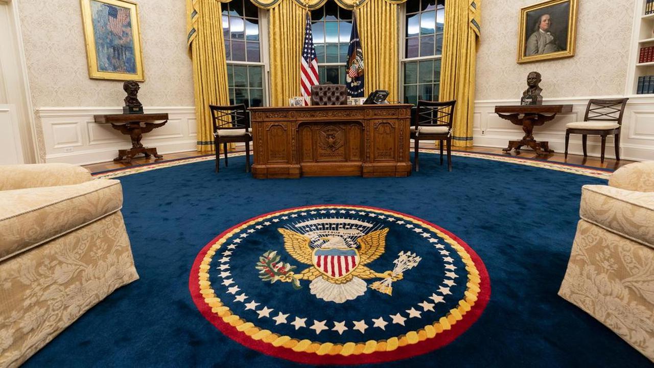 Dekorasi Baru Ruang Oval Kantor Presiden AS Joe Biden. (AP Photo)