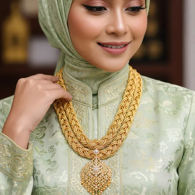 Kalung emas untuk lebaran (Image by Gemini AI)