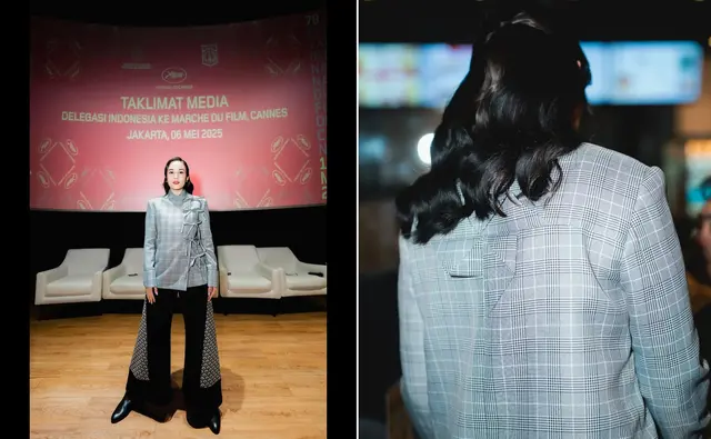 Tampil di Cannes 2025 dengan busana klasik modern, gaya Chelsea Islan curi perhatian